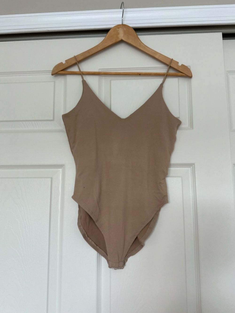 Tan Spaghetti Strap Bodysuit